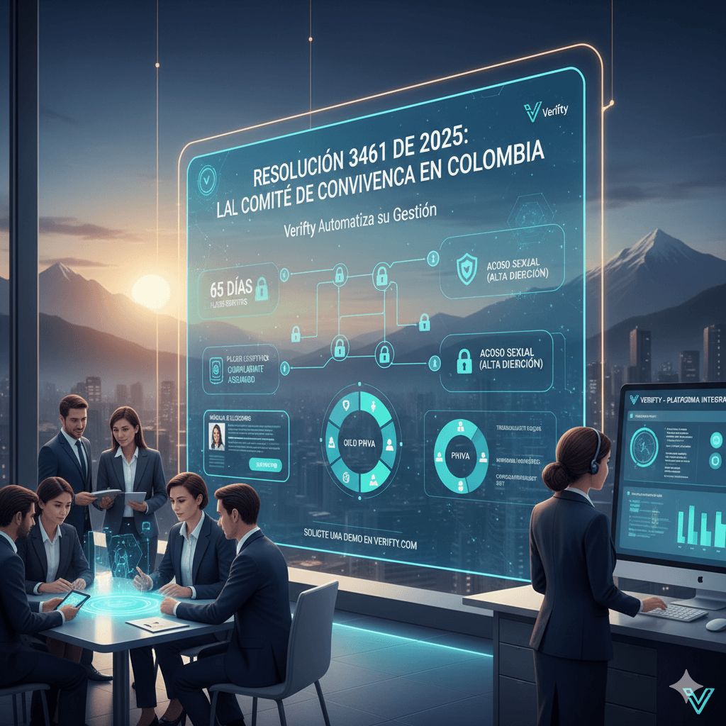 Imagen de portada para Resolución 3461 de 2025: La Nueva Era del Comité de Convivencia en Colombia y cómo Verifty Automatiza su Gestión
