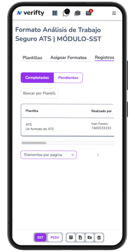 Gestión de formatos digitales SST
