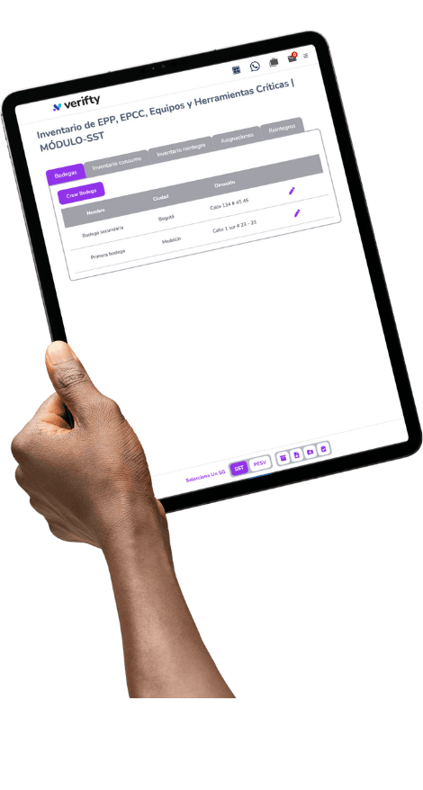 Inventario EPP y equipos con hoja de vida digital
