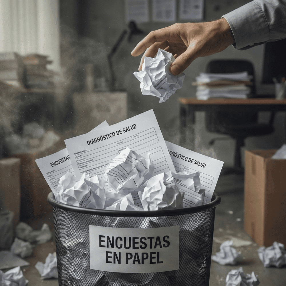 Comparativa entre papel arrugado y chat de WhatsApp limpio