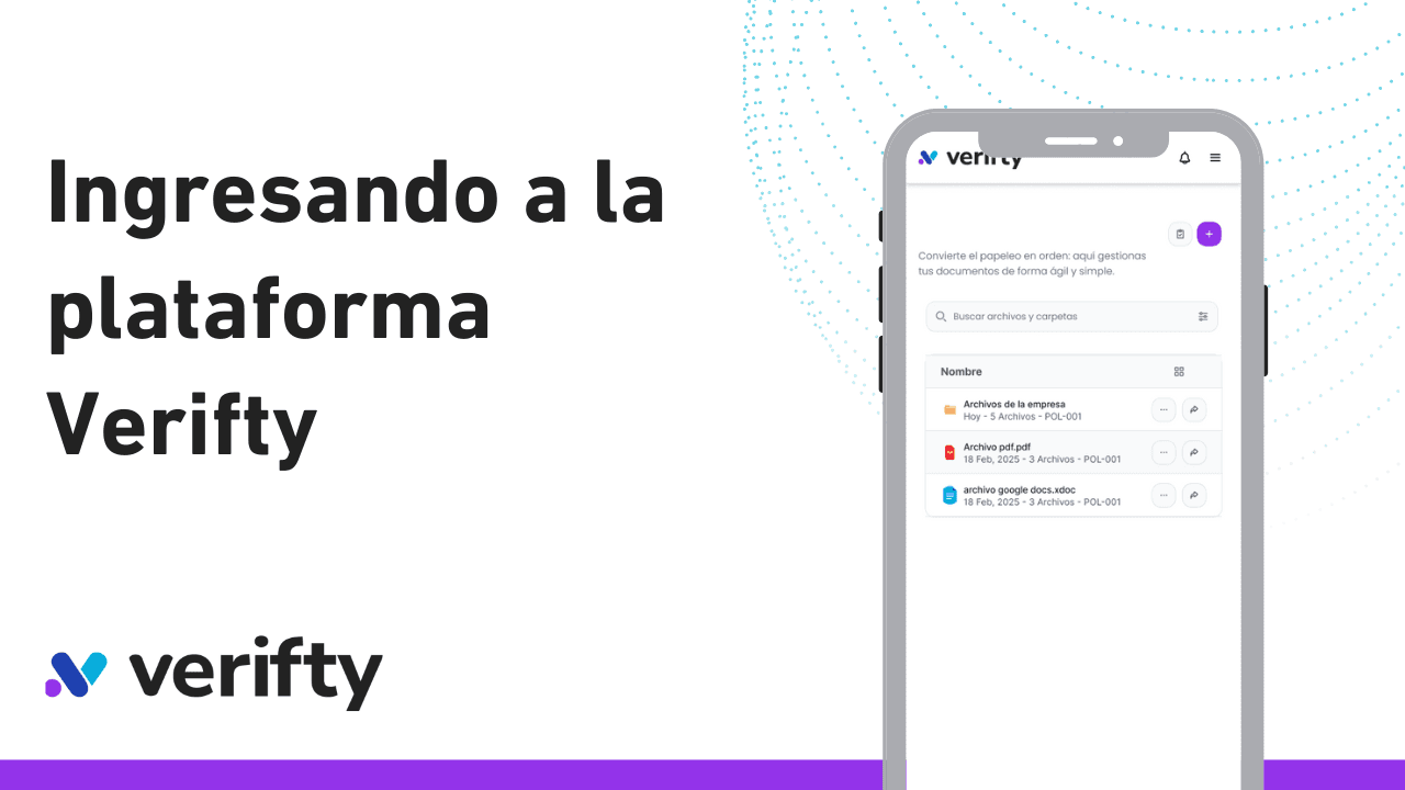 Ingresando a la plataforma Verifty